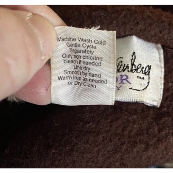 Diane Von Furstenberg Vintage Brown Felt Oversized‎ Sweater Jacket Sz M/L - Picture 8 of 9